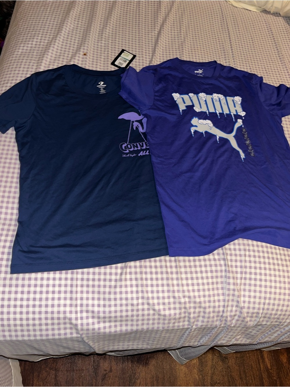 Puma Purple Logo Short Sleeve Tee